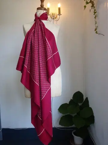 빈티지 실크 애스콧 타이 스카프 남성용 프랑스