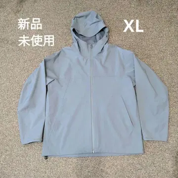 UNIQLO 후드 부착 블록 테크 자켓 XL 그레이
