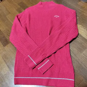 캘러웨이 핑크 리브 스웨터