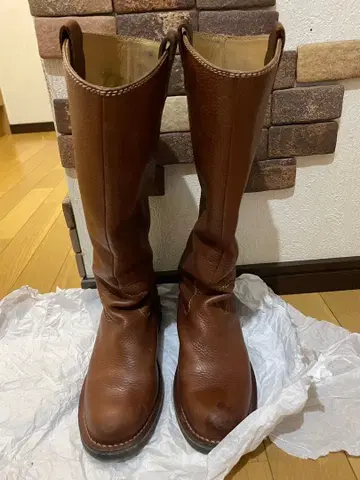 REGAL 브라운 가죽 롱 부츠