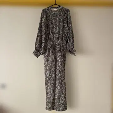 페이즐리 무늬 롱 원피스