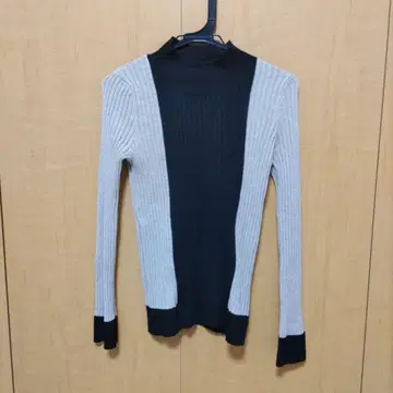 LASUD 야마다야 리브 니트 바이컬러 M