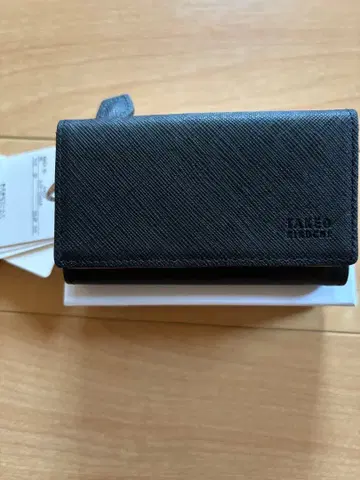 TAKEO KIKUCHI 블랙 가죽 키케이스 동전 지갑