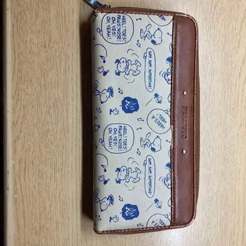 스누피 장지갑 베이지