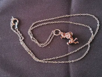 인력거 목걸이 은제