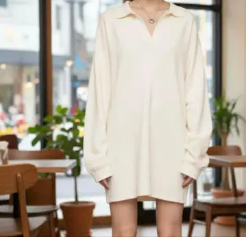 새상품급 SLY 니트 숏 원피스 아이보리 사이즈 2