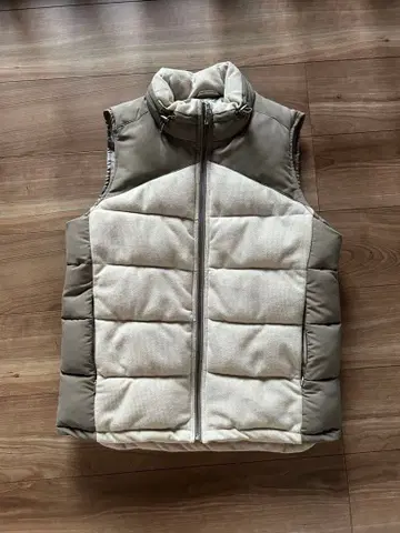 베이지 그레이 다운 베스트 M 사이즈