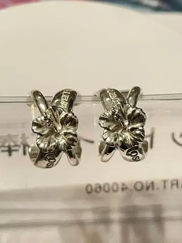 [ 미사용품 ] ALBA ROSA 하이비스커스 귀걸이 silver925