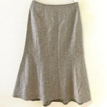 투모로우랜드 머메이드 스커트 울 혼방 사이즈 32 라이트 베이지