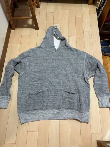 웨어하우스 멜란지 그레이 세퍼레이트 포켓 후드 맨투맨 사이즈 44