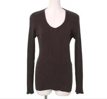 MEYAME 솔리드 컬러 풀오버 브라운