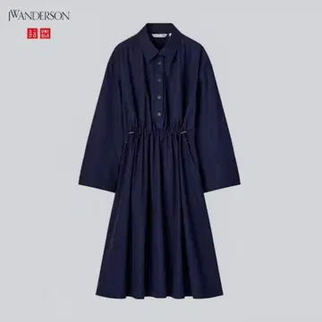 유니클로 UNIQLO 코튼 개더 원피스 여성용 M 정가 5990엔