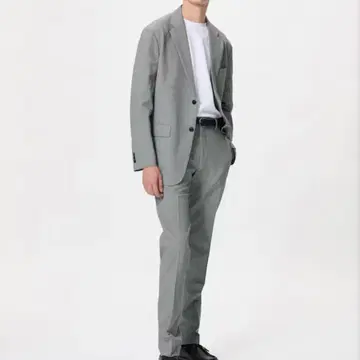 감동 자켓 팬츠 세트 UNIQLO 셋업 체크 GRAY