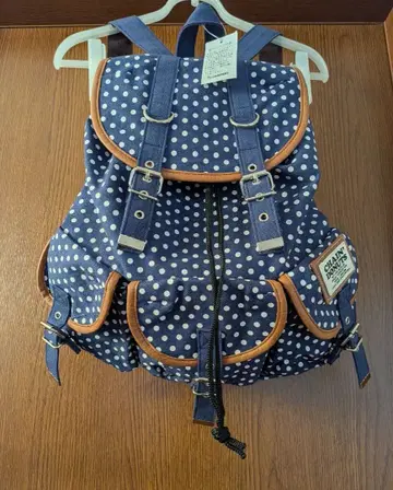 새상품 헤이세이 모리걸 백팩 도트 무늬 페어리 그런지 도트 네이비