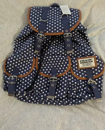 새상품 헤이세이 모리걸 백팩 도트 무늬 페어리 그런지 도트 네이비