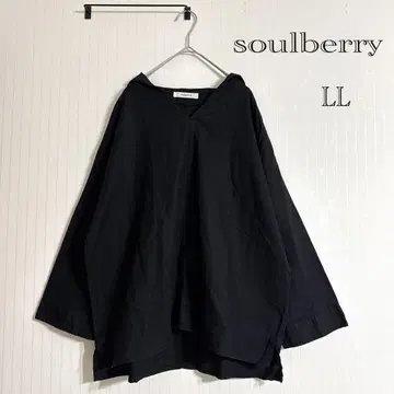 soulberry 소울베리 블라우스 풀오버 셔츠 린넨 면 루즈핏 블랙