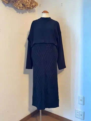 DENHAM 니트 원피스 블랙