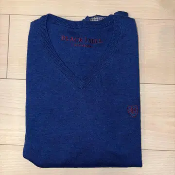 BLACK LABEL 네이비 V넥 니트