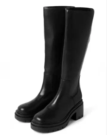 GRL 가죽 트랙 밑창 롱 부츠[zr1072] 블랙