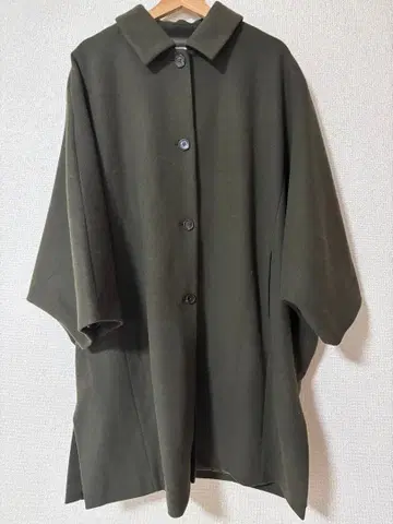 LOWRYS FARM 올리브 그린 롱 판초 코트