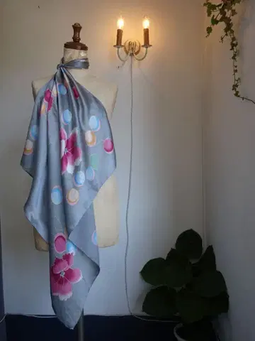 빈티지 스카프 실크 echo