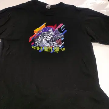 DOWN DOPE SQUAD 티셔츠 2023년 XXL 사이즈 구제 의류