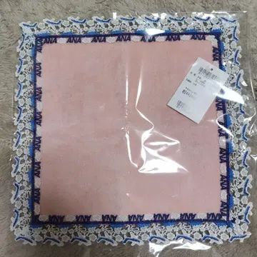 완판 컬러 긴자와 레이스 ANA 콜라보 손수건 핑크