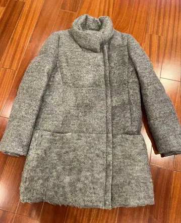 투모로우랜드 BALLSEY 그레이 울 모헤어 다운 코트