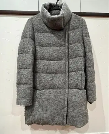 투모로우랜드 BALLSEY 그레이 울 모헤어 다운 코트