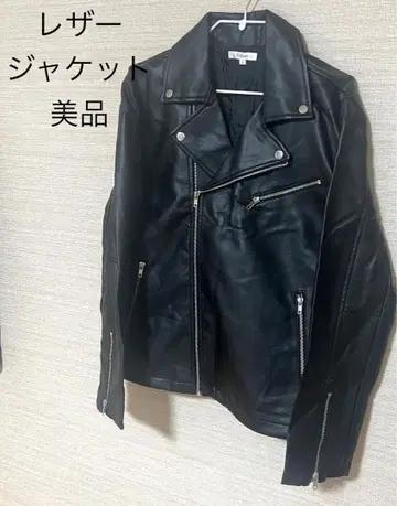 가죽 자켓 L BLACK 새상품급