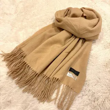 캐시미어 50% 모 50% BASLE 베이지 스톨 프린지 달린 머플러