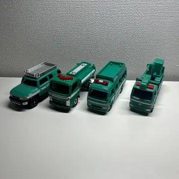 그린 컬러 미니카 4대 세트