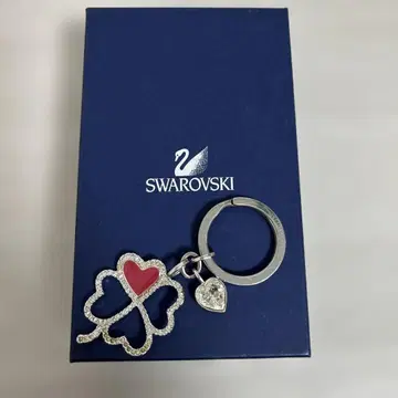 Swarovski 하트 네잎클로버 키링