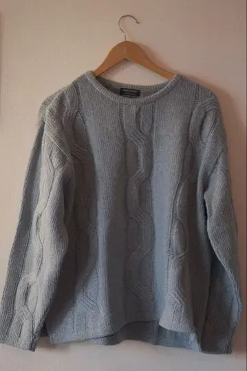 SAINT JAMES 케이블 짜임 스웨터 라이트 블루