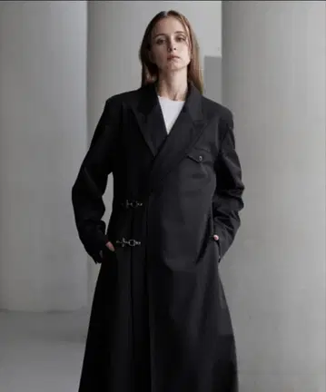 CLEL 25AW 프라임 TR 더블 라펠 코트 & 세미 와이드 턱 슬랙스