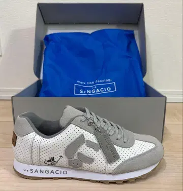 미사용 새상품 산가초 반시 콜라보 한정판 가죽 스니커즈