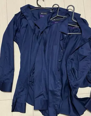 네이비 긴팔 셔츠 3개 세트