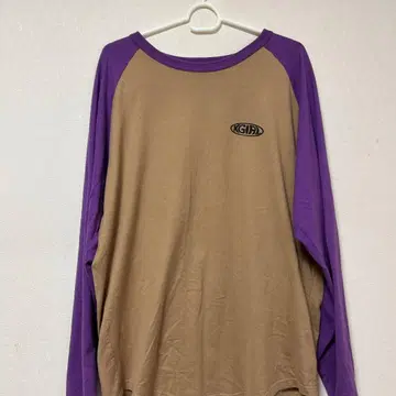 XGIRL 긴팔 T셔츠 베이지/보라색