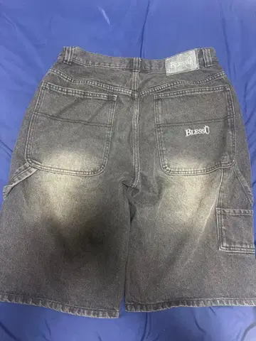 BlessU 그레이 데님 숏팬츠