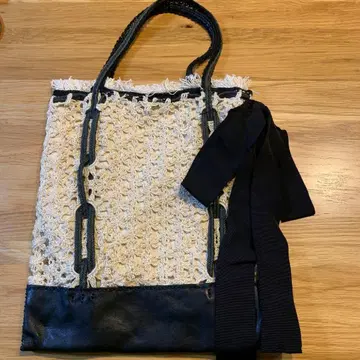 에바고스 시스루 편직의 귀여운 토트백