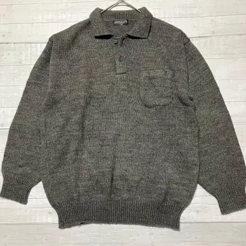 SIMPLE LIFE 심플 라이프 그레이 니트 스웨터 피케 셔츠