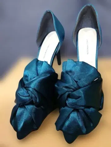 LAGUNAMOON 다크 틸 리본 하이힐 S 사이즈