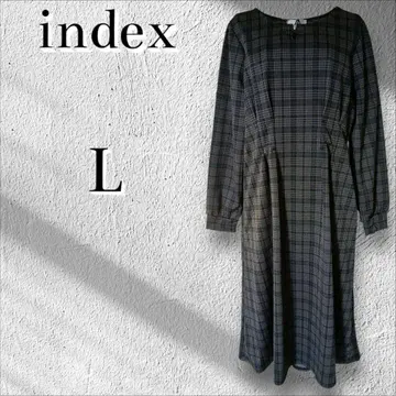 [택 포함 새상품] index 체크 무늬 원피스 L 사이즈