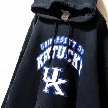 길단 켄터키 대학 로고 후드 맨투맨 블랙 XL 구제 의류