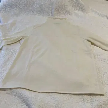 하자품! JIL SANDER 화이트 터틀넥 울 스웨터