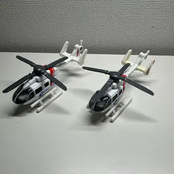 화이트/레드 헬리콥터 2기 세트