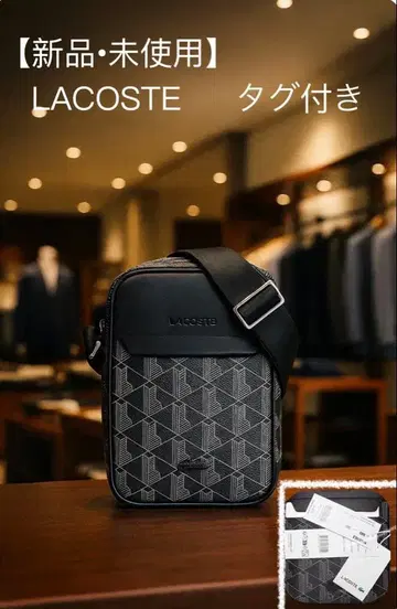 [ 새상품 미사용 ] 라코스테 LACOSTE 모노그램 버티컬 숄더백