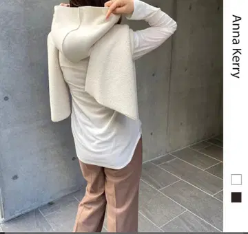 Anna Kerry 안나케리 2WAY 보아 후드 머플러 화이트