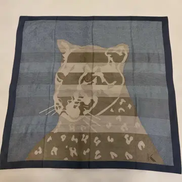 크리츠아 초 대형 스톨 울 100% 120cm 120cm 레오파드 무늬