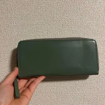 블루 그레이 심플 장지갑 마가렛호웰